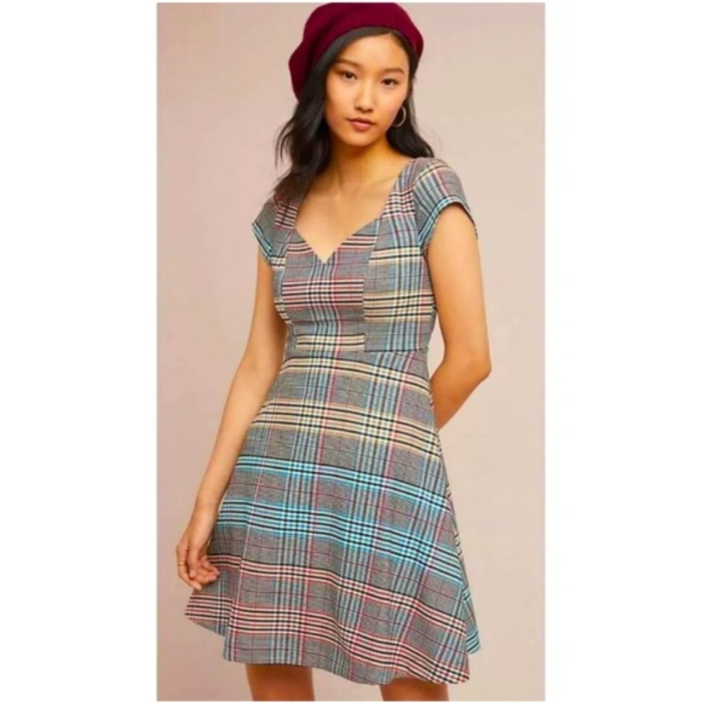 Anthropologie Moulinette Soeurs Finley Plaid Dress